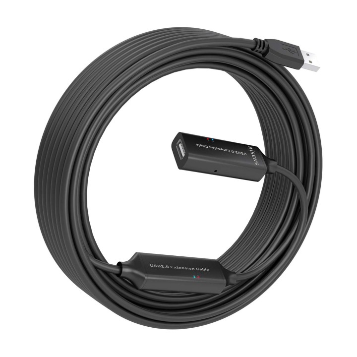 Cable AISENS USB-A/M a USB-A/H 15m Negro (A101-0916)