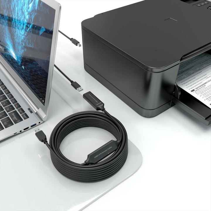 Cable AISENS USB-A/M a USB-A/H 15m Negro (A101-0916)