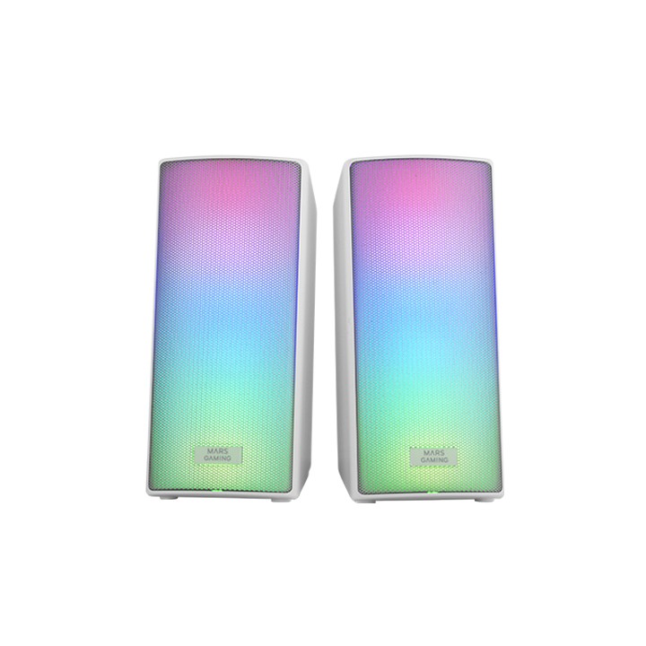 Altavoces Mars Gaming 15W 2.0 RGB BT Blanco (MSRGB2W)
