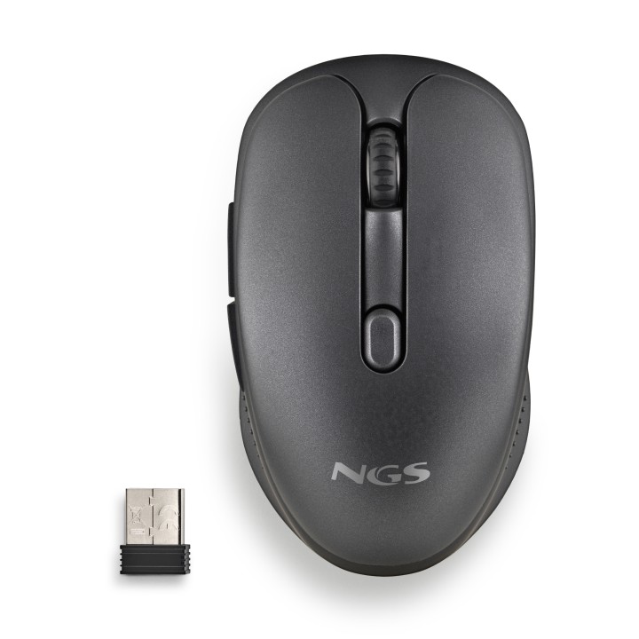Ratón NGS Óptico Wireless 1600dpi Negro (EVORUSTBLACK)