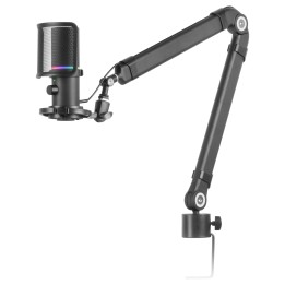 Micrófono Sobremesa Mars Gaming 3.5mm USB Negro(MMICXT)