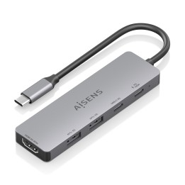 Docking AISENS 5en1 USB-C 4K/60Hz Gris (ASUC-5P028-GR)