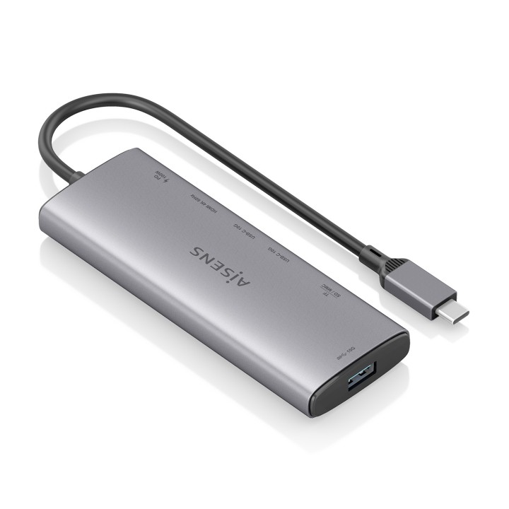 Docking AISENS 7en1 USB-C 4K/60Hz Gris (ASUC-7P031-GR)