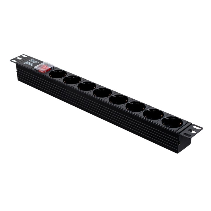 Regleta Aiten Data 8xSchuko Rack 1U Negra (20.08.19)