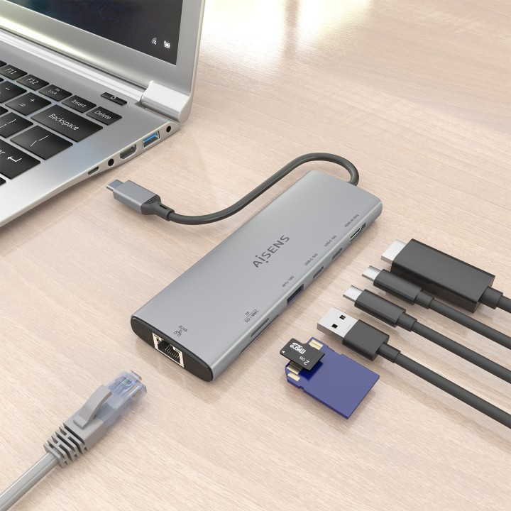 Docking Aisens Usb-C a HDMI/Usb-A/RJ45(ASUC-7P032-GR)