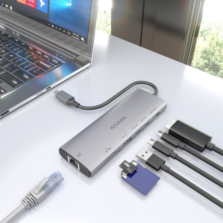 Docking Aisens Usb-C a HDMI/Usb-A/RJ45(ASUC-7P032-GR)
