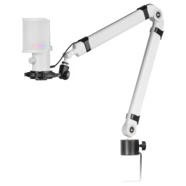 Micrófono Mesa Mars Gaming 3.5mm USB Blanco (MMICXTW)
