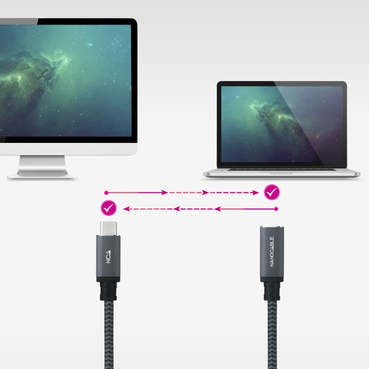 Nanocable USB-C 3.2 M/H 1.5m (10.01.4501-L150-COMB)