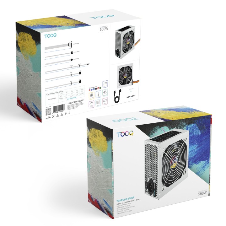 Fuente TooQ ATX 550W 12cm (TQAPOLO-550SP)