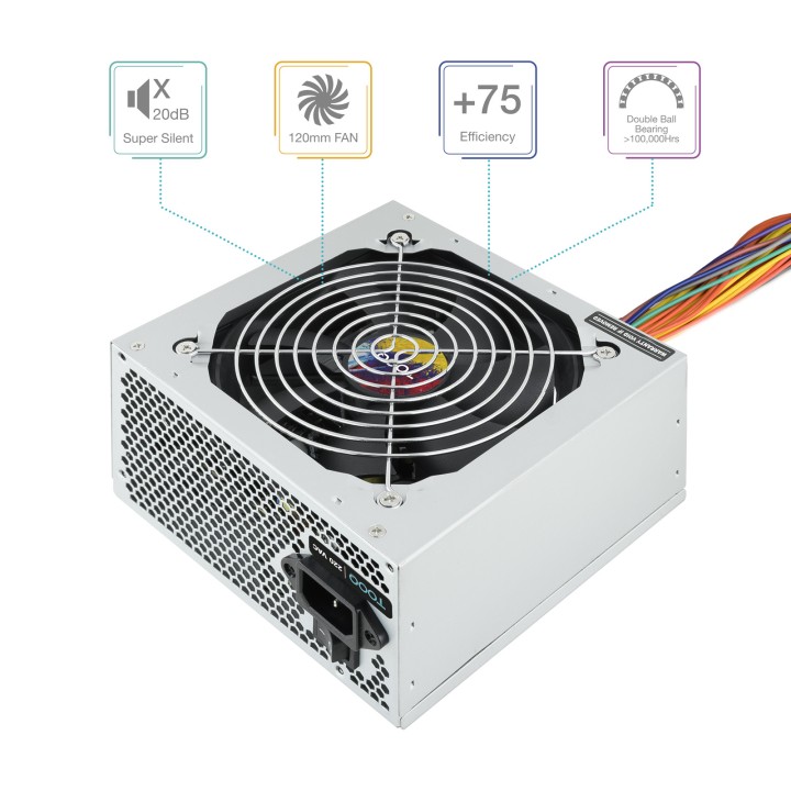 Fuente TooQ ATX 550W 12cm (TQAPOLO-550SP)