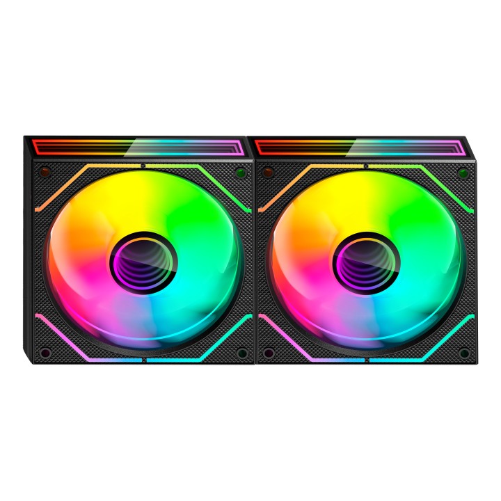 Ventilador Mars Gaming ARGB Kit 2 Negro (MF3DPROX2R)