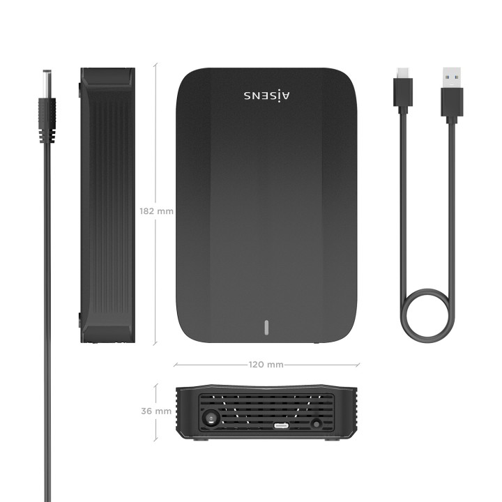 Caja Aisens HDD 3.5" SATA USB 3.0 Negra (ASE-3535B)
