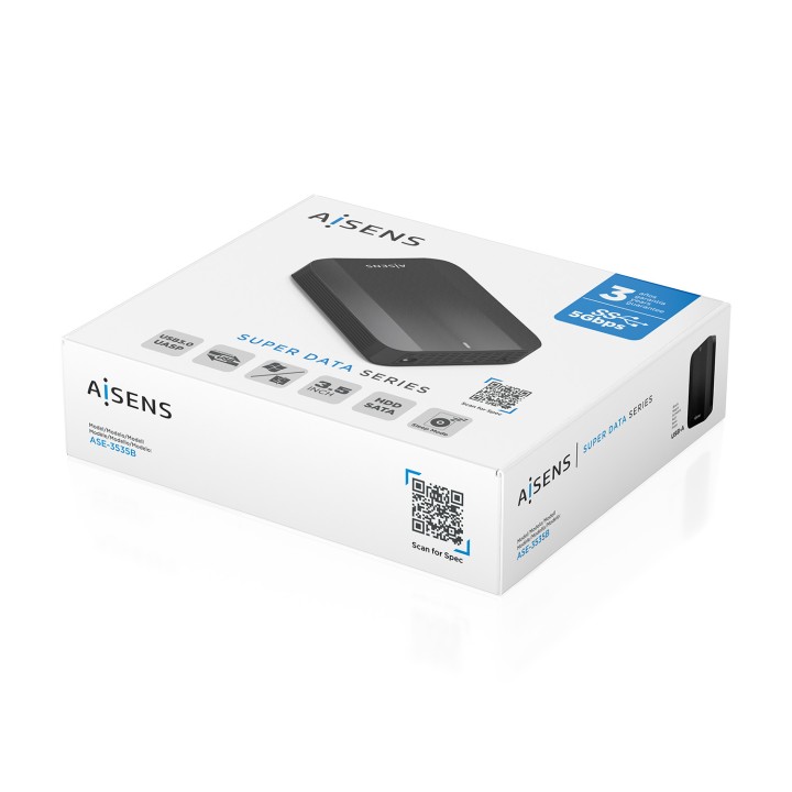 Caja Aisens HDD 3.5" SATA USB 3.0 Negra (ASE-3535B)