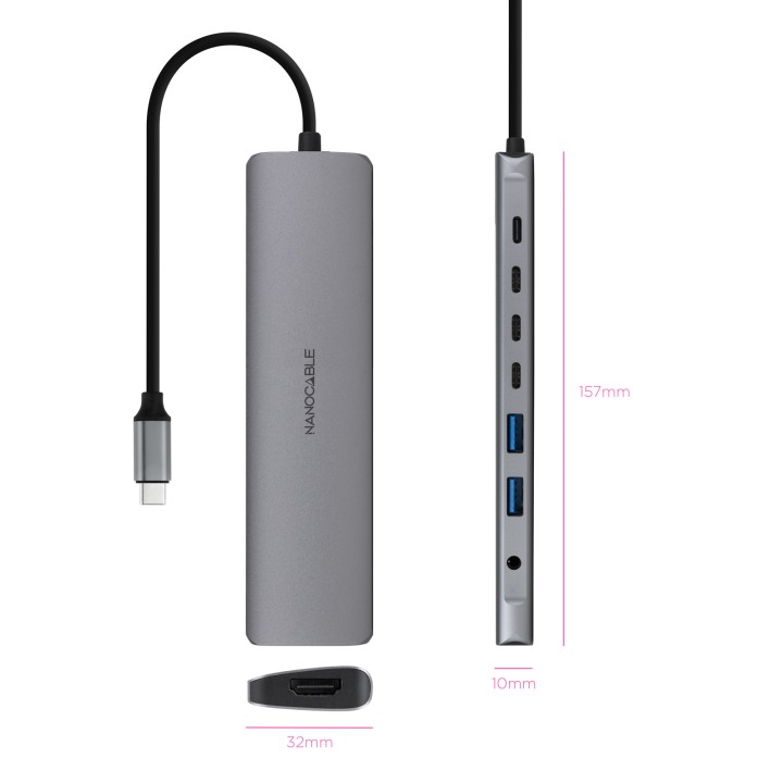 Docking Nanocable USB-C a USB-A/HDMI/USB-C (10.16.4608)