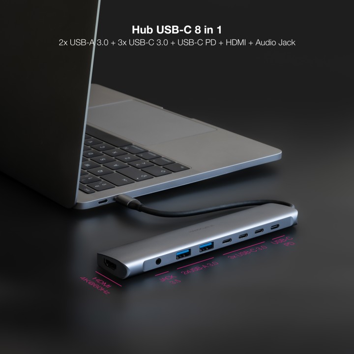 Docking Nanocable USB-C a USB-A/HDMI/USB-C (10.16.4608)