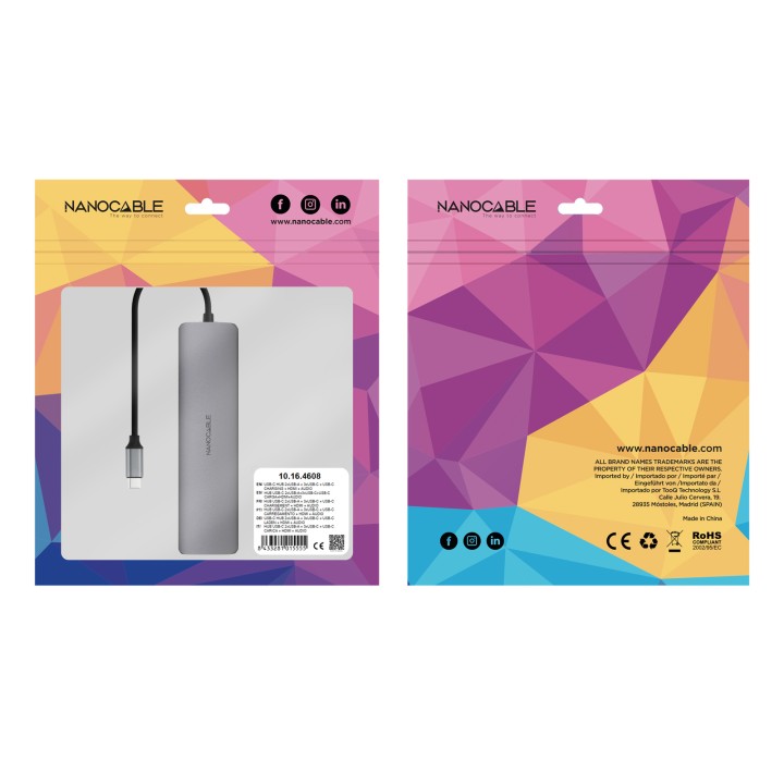 Docking Nanocable USB-C a USB-A/HDMI/USB-C (10.16.4608)