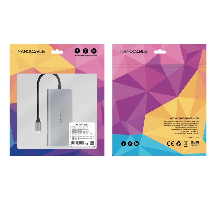 Docking Nanocable USB-C a USB-A/HDMI/USB-C (10.16.4609)