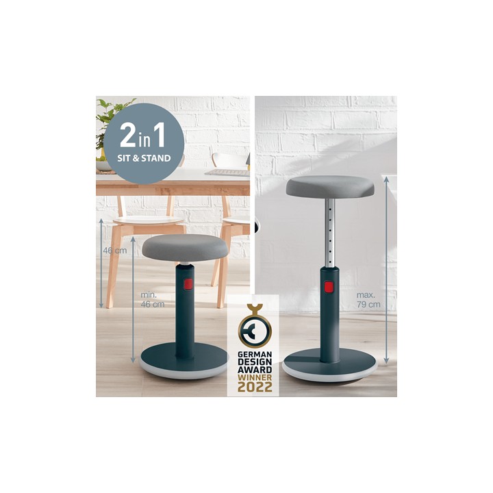 Taburete Leitz Ergo Cosy Active 2 Gris (6518-00-89)
