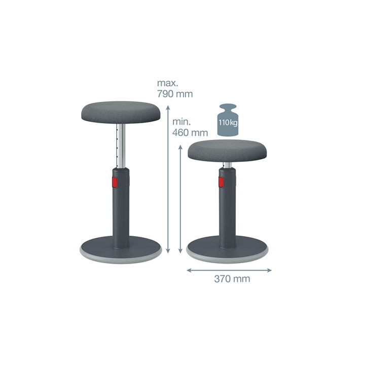 Taburete Leitz Ergo Cosy Active 2 Gris (6518-00-89)