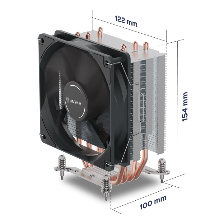 Ventilador CPU Unyka UNYCOOL H40 90mm Gris (UK324001)