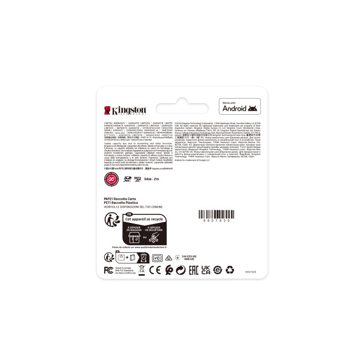 Kingston Micro SDXC 128Gb + Adaptador SD (SDCS3/128GB)