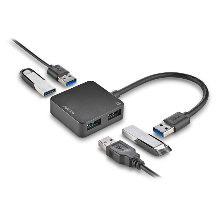 Hub NGS Tiny 4xUSB-A 3.0 Negro (IHUB3.0TINY)