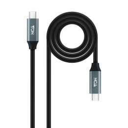 Nanocable USB-C/M a USB-C/M 3m Gris/Negro (10.01.4303)