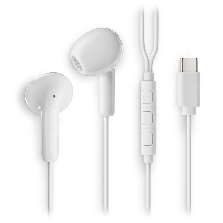 Auriculares NGS Intraurales USB-C (CROSSGLIDEWHITE)