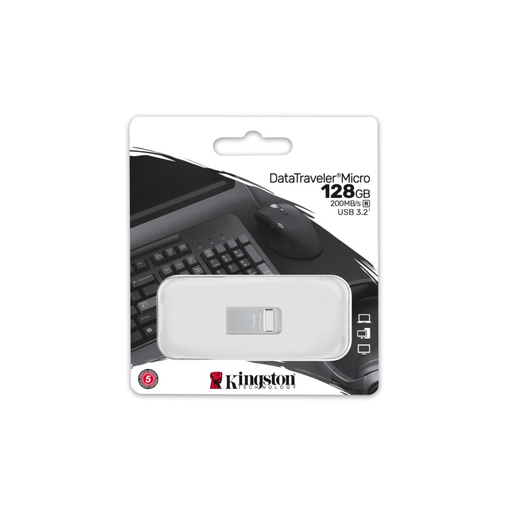 Pendrive Kingston Micro 128Gb USB-A 3.0 (DTMC3G2/128GB)