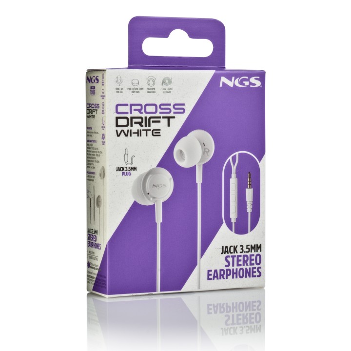 Auriculares NGS Intraural 3.5mm Blanco(CROSSDRIFTWHITE)