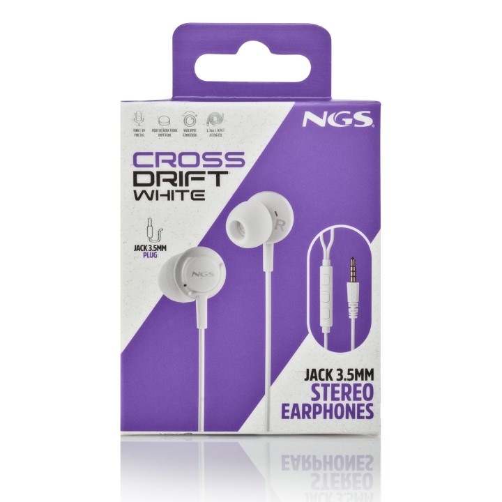 Auriculares NGS Intraural 3.5mm Blanco(CROSSDRIFTWHITE)
