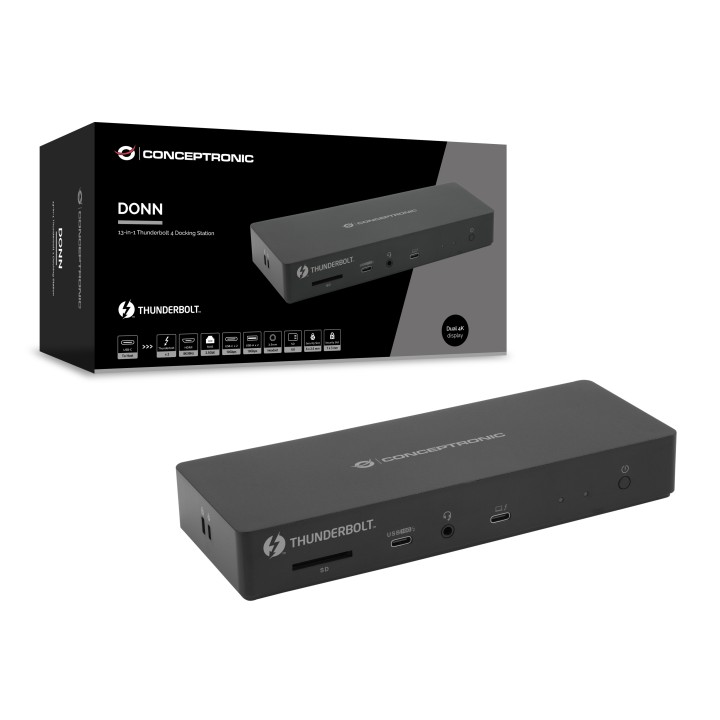 Docking CONCEPTRONIC Thunderbolt 4 8K Negro (DONN30B)