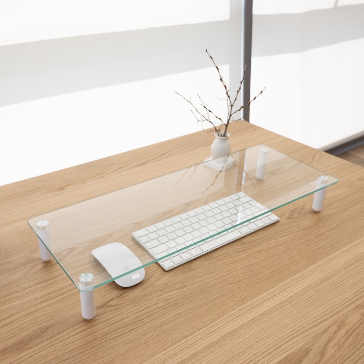 Soporte Elevador TooQ Monitor/Portátil Vidrio (TQMR061)