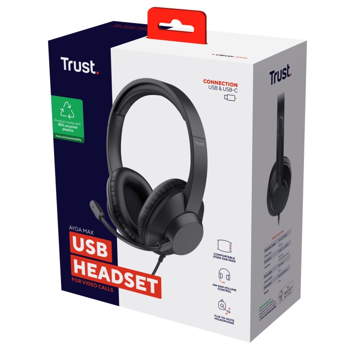 Auric+Micro Trust Ayda Max USB-A/C Negros (25461)