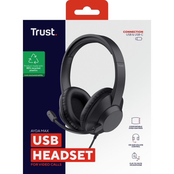 Auric+Micro Trust Ayda Max USB-A/C Negros (25461)