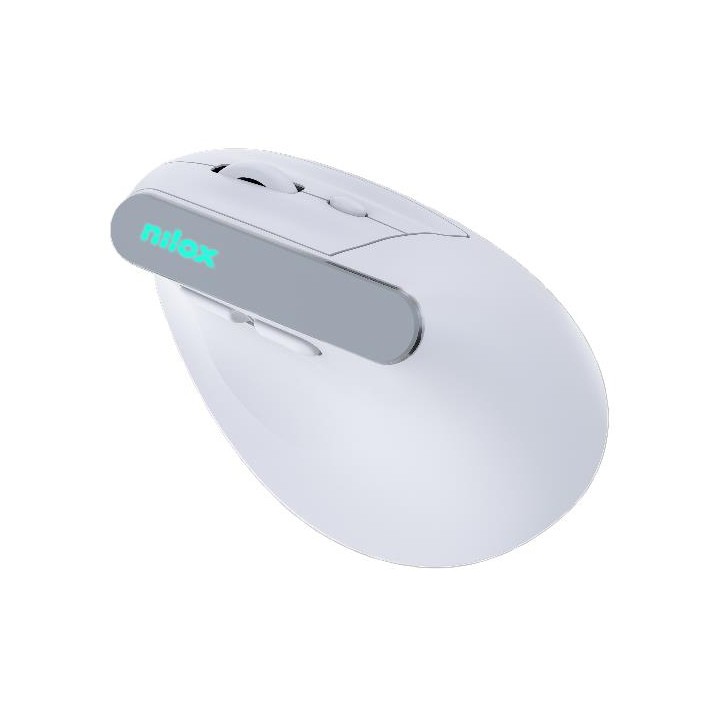 Ratón Vertical NILOX Wireless Blanco (NXMOEVR01W)