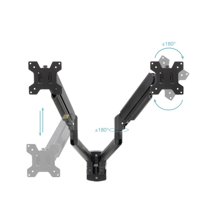 Soporte Pared TooQ 13"-34" 2 Brazos Negro (LP1434TNR-B)