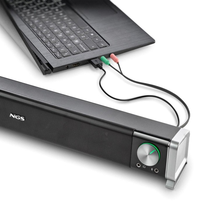 Barra de Sonido NGS 2.0 20W Bluetooth Negra (SB500-BT)
