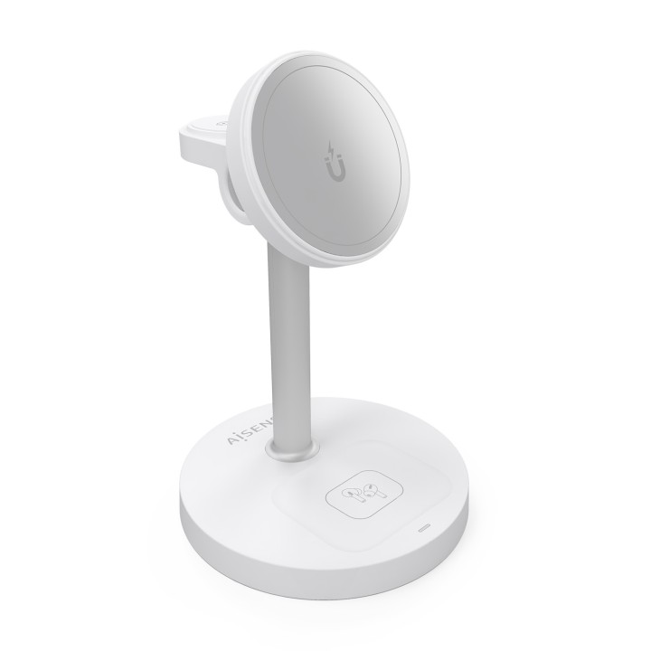 Cargador AISENS Qi Inalámbrico Blanco(ASCH-15W3WC065-W)