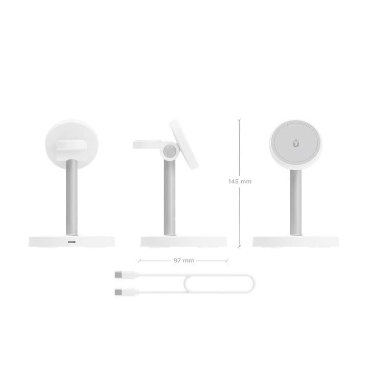 Cargador AISENS Qi Inalámbrico Blanco(ASCH-15W3WC065-W)