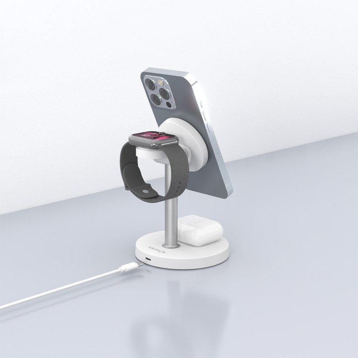 Cargador AISENS Qi Inalámbrico Blanco(ASCH-15W3WC065-W)