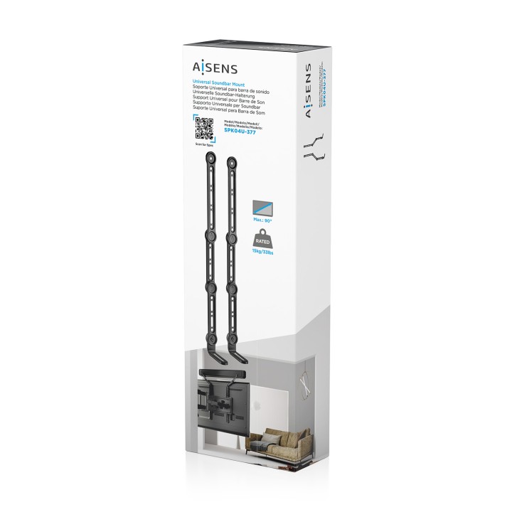 Soporte AISENS para Barra de Sonido Negro (SPK04U-377)