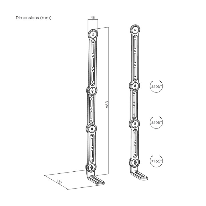 Soporte AISENS para Barra de Sonido Negro (SPK04U-377)