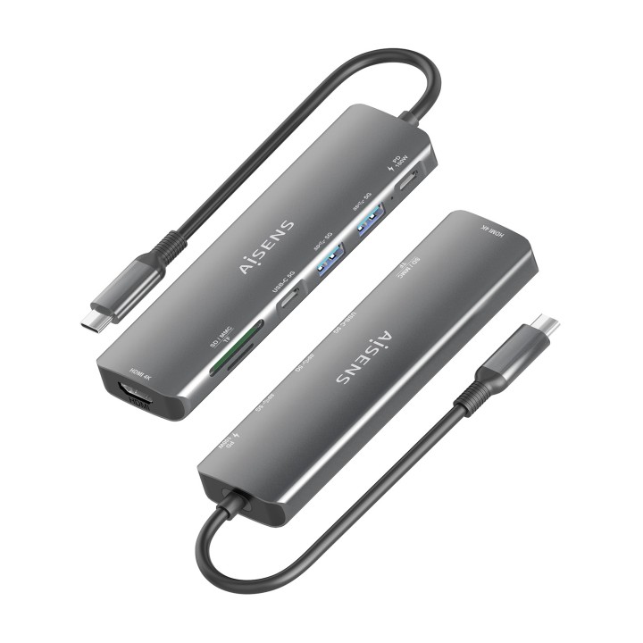Docking AISENS 7en1 USB-C Gris (ASUC-7P026-GR)