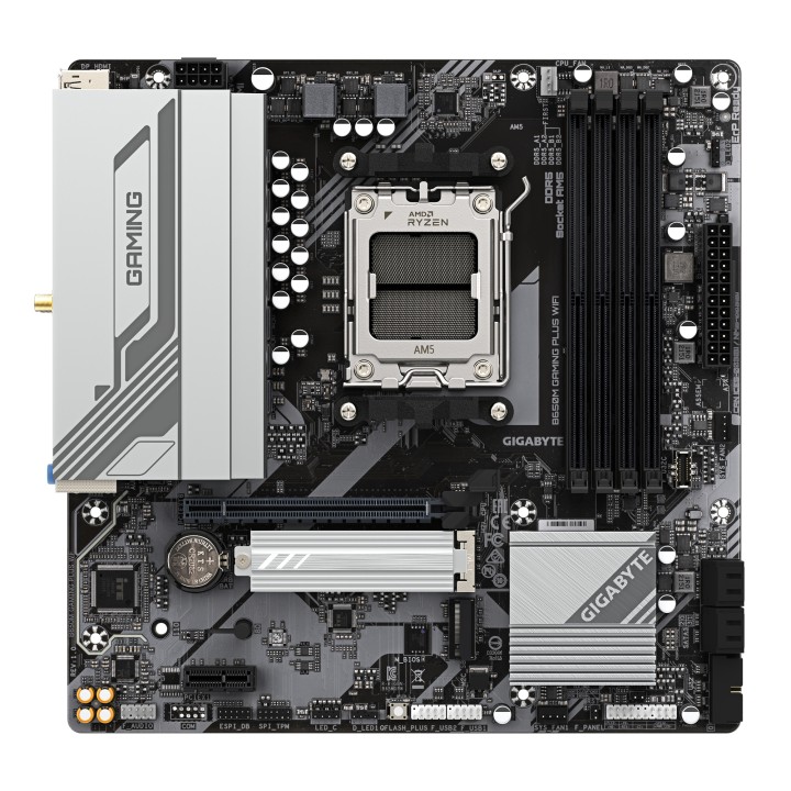 GIGABYTE B650M GAMING PLUS WIFI: (AM5) 4DDR5 HDMI mATX