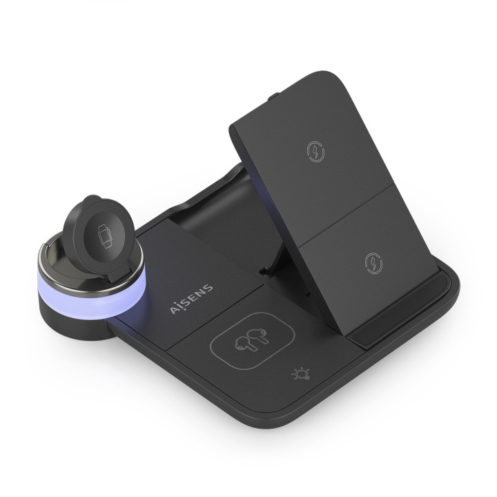 Cargador AISENS Qi Inalámbrico Negro(ASCH-15W4WC062-BK)