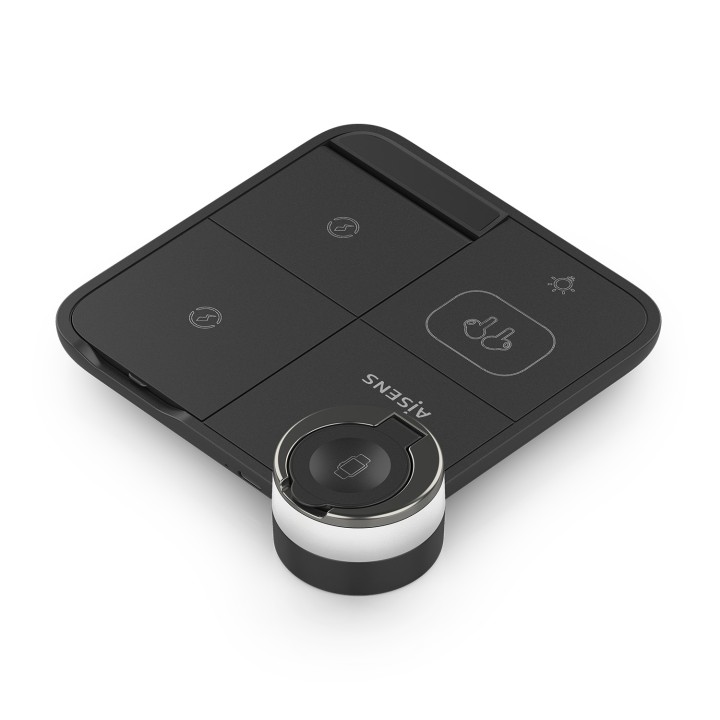 Cargador AISENS Qi Inalámbrico Negro(ASCH-15W4WC062-BK)