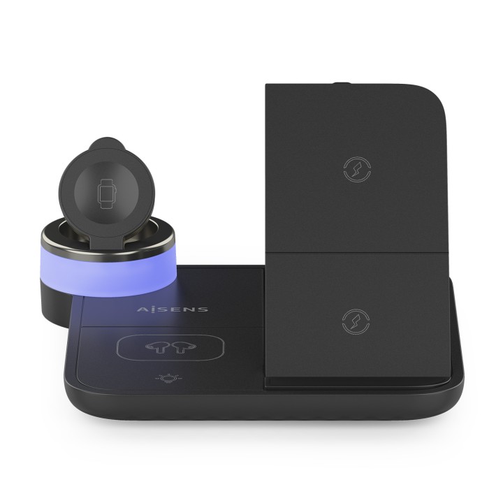 Cargador AISENS Qi Inalámbrico Negro(ASCH-15W4WC062-BK)