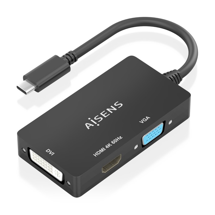 Conversor AISENS USB-C/M a DVI-I/VGA/HDMI (A109-0954)