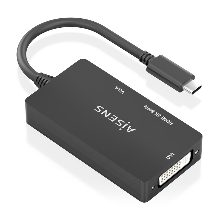 Conversor AISENS USB-C/M a DVI-I/VGA/HDMI (A109-0954)